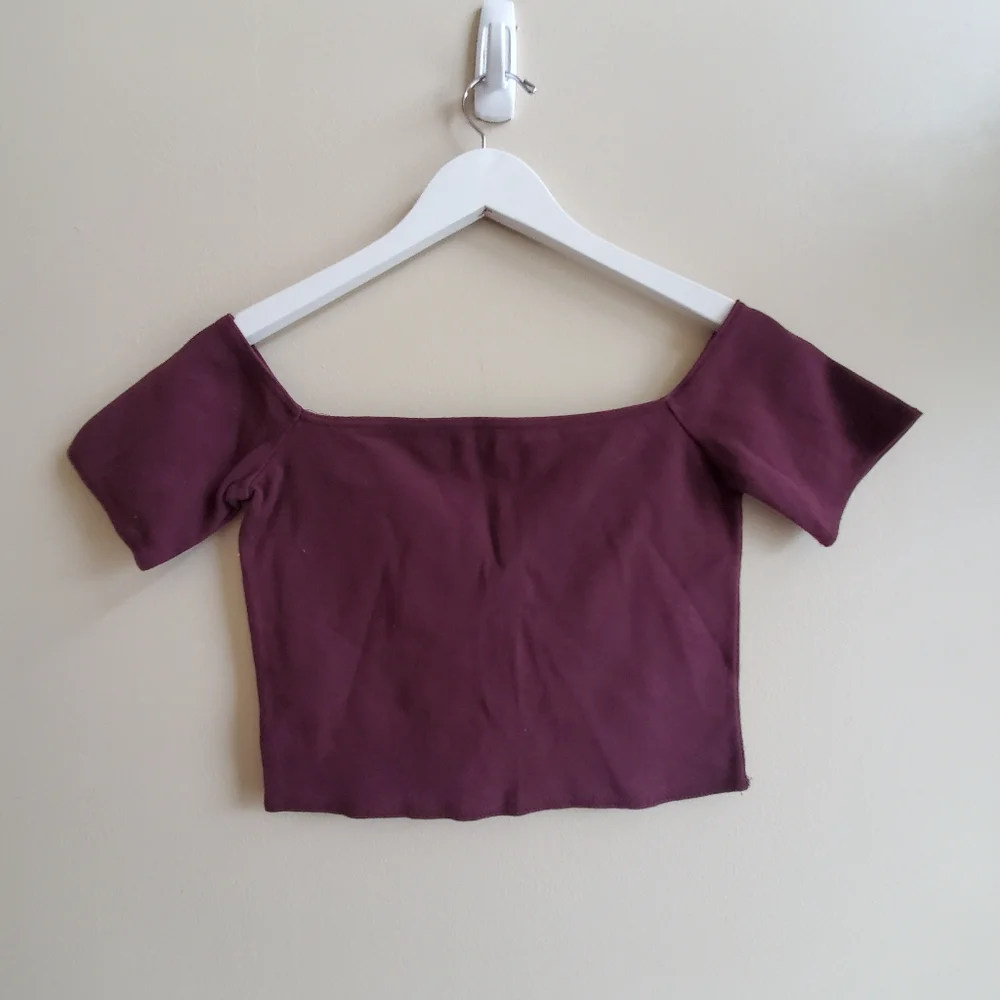 Wilfred Free Bayne off shoulder Purple top Small size - Picture 3 of 5